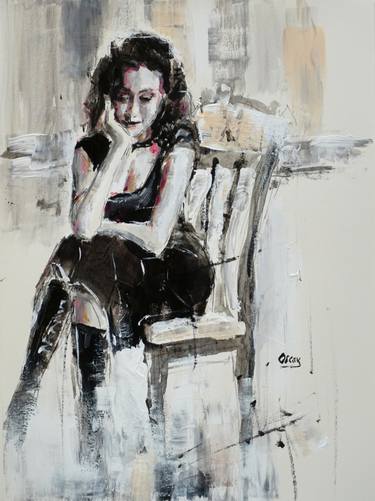 Print of Figurative Portrait Paintings by OSCAR ALVAREZ