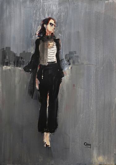 Original Figurative Portrait Paintings by OSCAR ALVAREZ