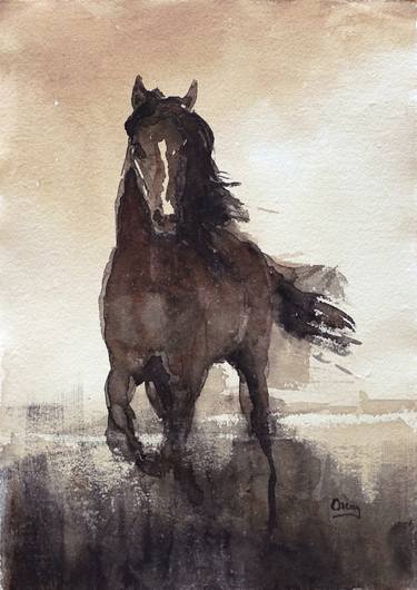 Print of Figurative Horse Paintings by OSCAR ALVAREZ