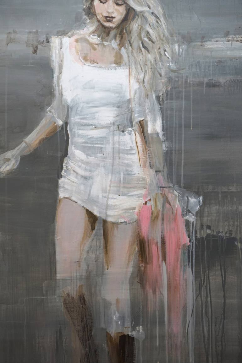 Original Figurative Portrait Painting by OSCAR ALVAREZ