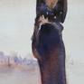 Watercolor on paper "Hahnemühle" 450 grs...  Scene of woman on the beach.
    In all my paintings, I use materials and means of the highest quality, resistant of time.