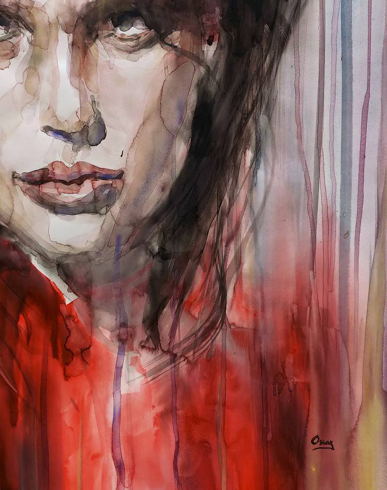 Original Figurative Portrait Painting by Oscar Alvarez