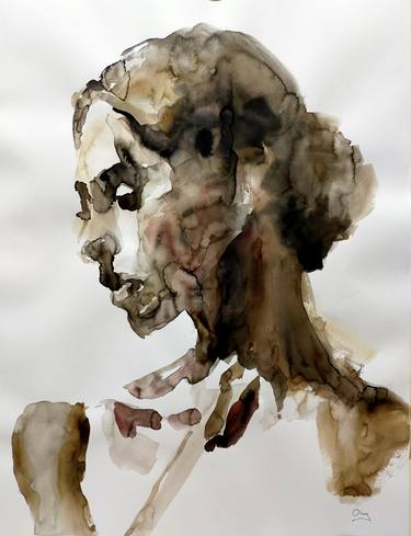 Print of Figurative Portrait Paintings by OSCAR ALVAREZ