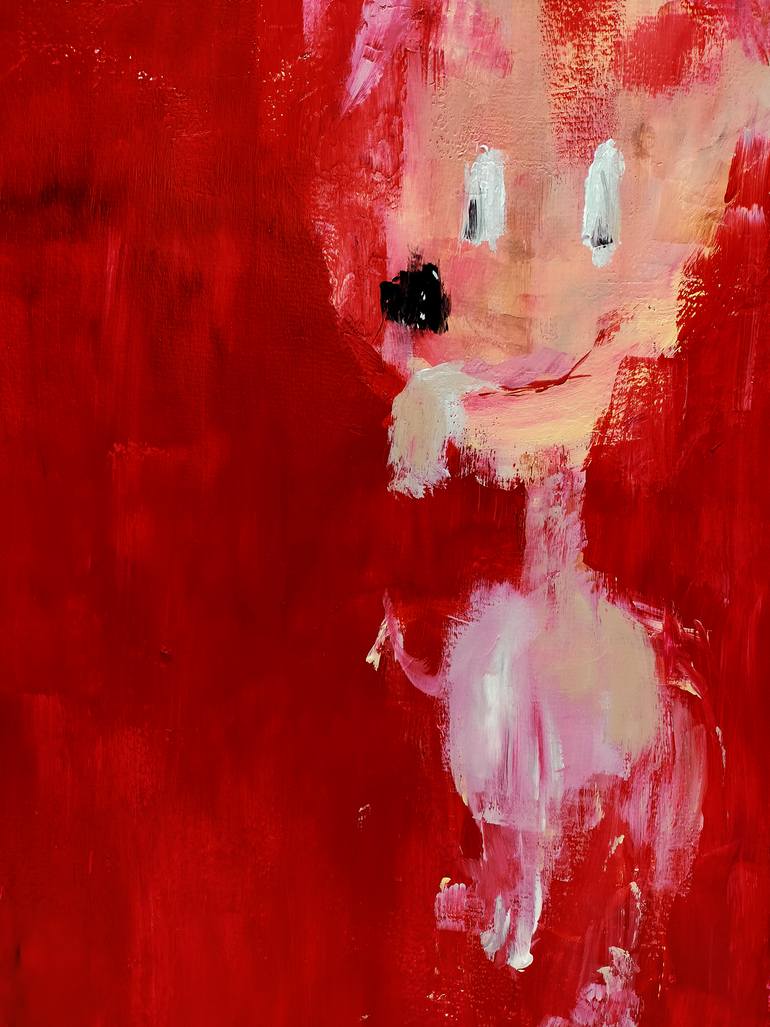 Original Abstract Cartoon Painting by Oscar Alvarez
