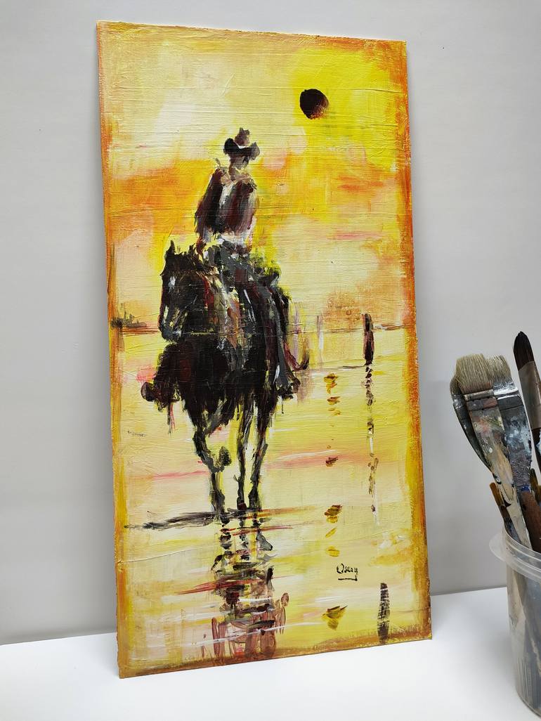 Original Figurative Cinema Painting by Oscar Alvarez