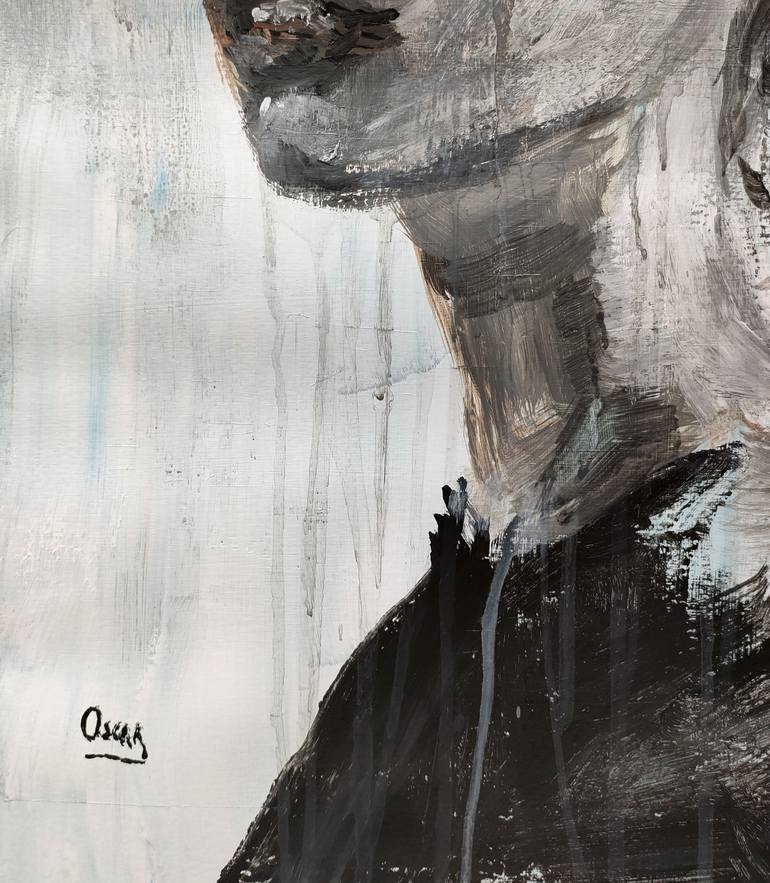 Original Figurative People Painting by Oscar Alvarez
