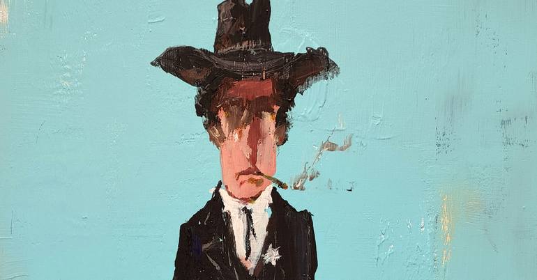 Original Figurative Cartoon Painting by Oscar Alvarez