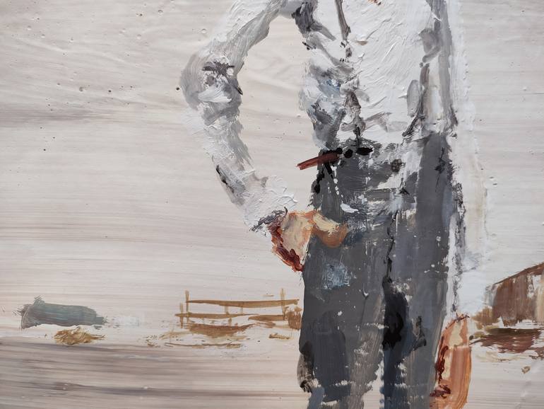 Original Figurative Cartoon Painting by Oscar Alvarez