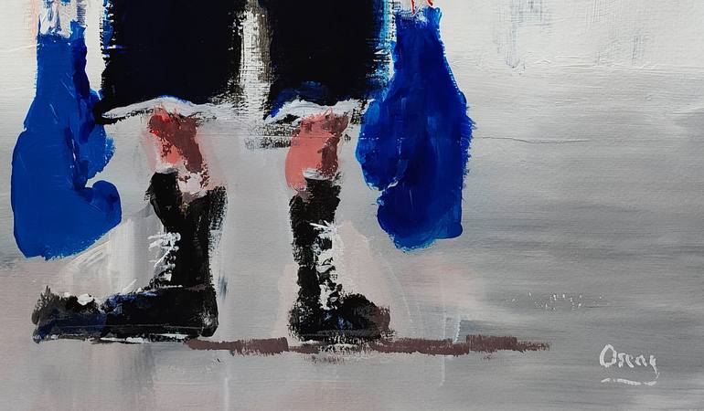 Original Figurative Cartoon Painting by Oscar Alvarez