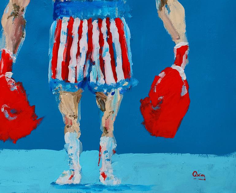 Original Figurative Cartoon Painting by Oscar Alvarez