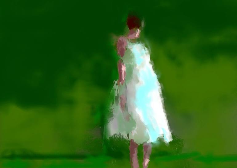 Original Impressionism People Painting by Oscar Alvarez