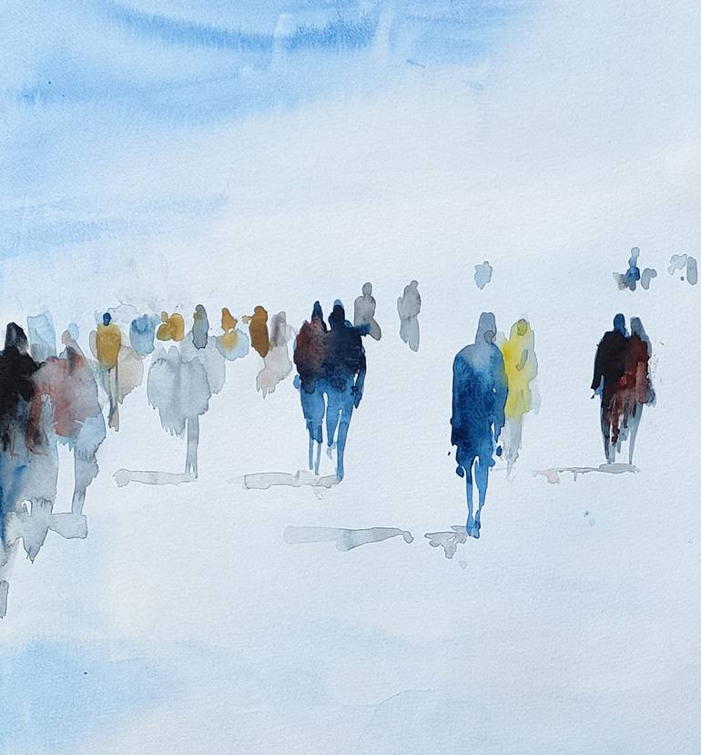 Original Figurative People Painting by Oscar Alvarez