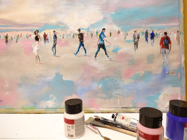 Original Figurative People Painting by Oscar Alvarez