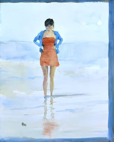 Original Impressionism Beach Paintings by OSCAR ALVAREZ