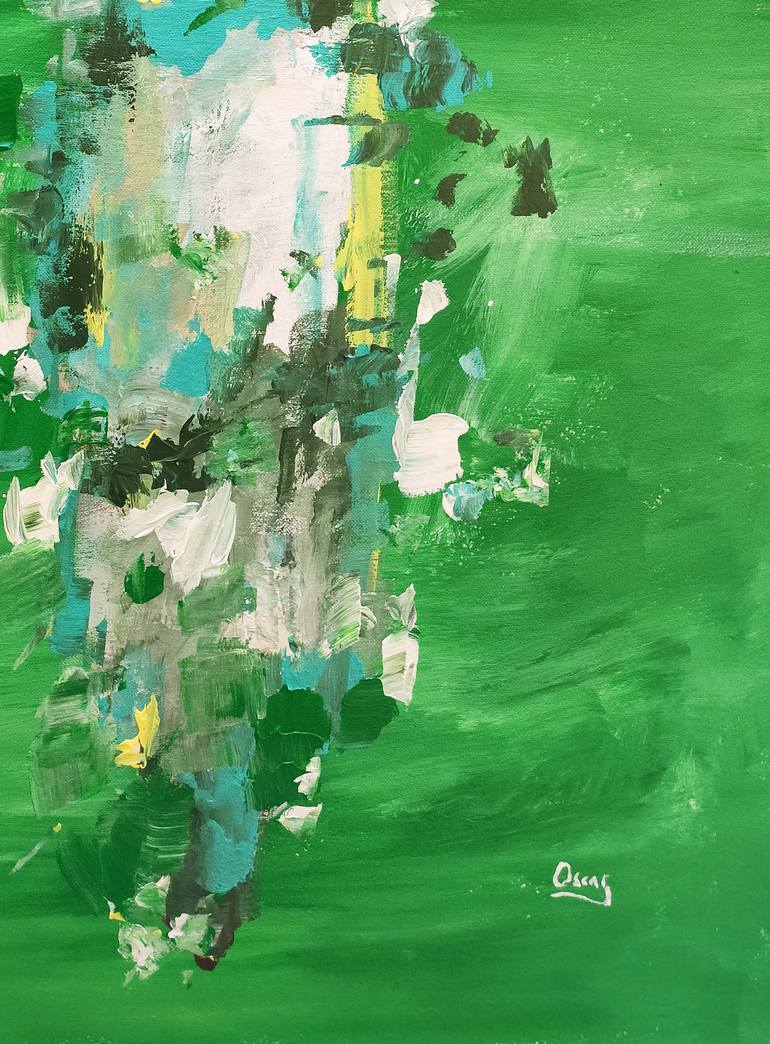 Original Modernism Abstract Painting by Oscar Alvarez