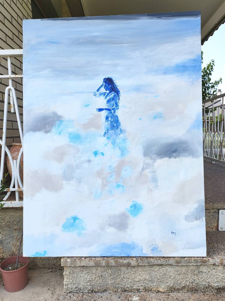 Original Figurative People Painting by Oscar Alvarez