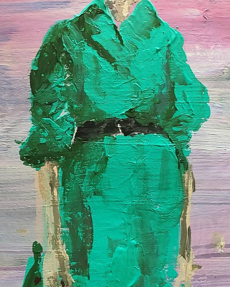 Original Figurative People Painting by Oscar Alvarez