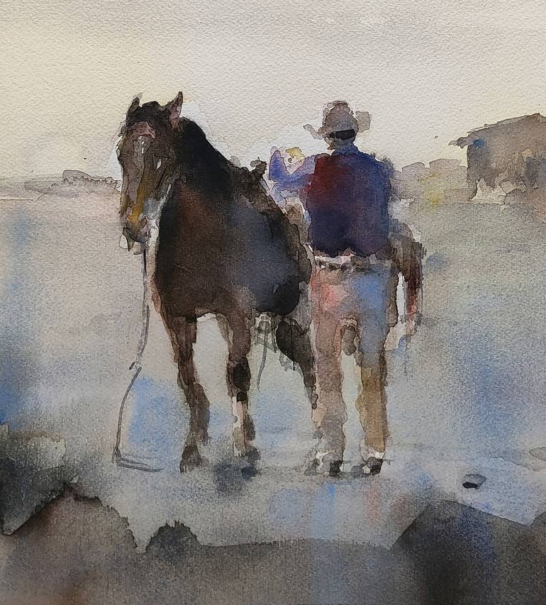 Original Figurative People Painting by Oscar Alvarez