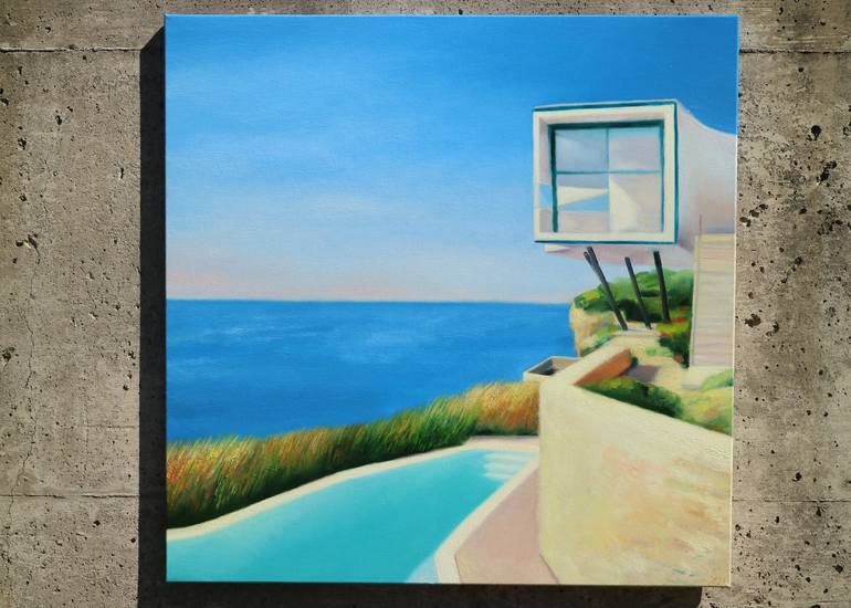 Original Realism Architecture Painting by Ieva Baklane