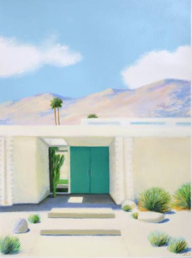 Saatchi Art Artist Ieva Baklane; Paintings, “"Green blue door"” #art