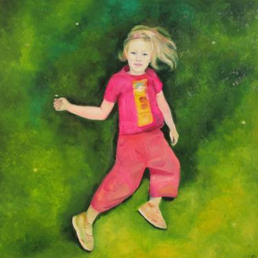 Print of Realism Children Paintings by Ieva Baklane