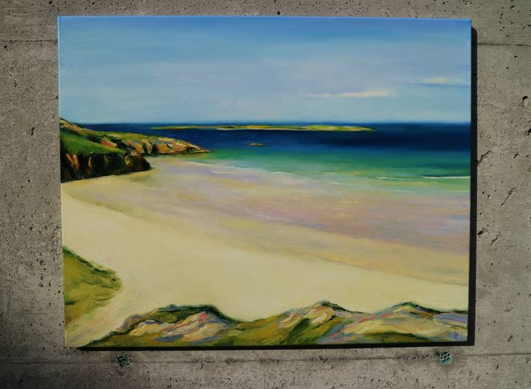 Original Impressionism Beach Painting by Ieva Baklane