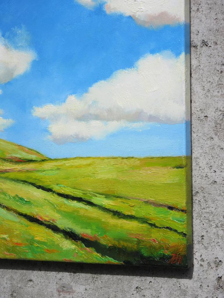 Original Impressionism Landscape Painting by Ieva Baklane