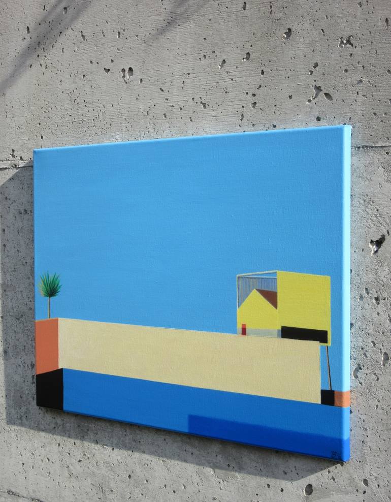 Original Abstract Architecture Painting by Ieva Baklane