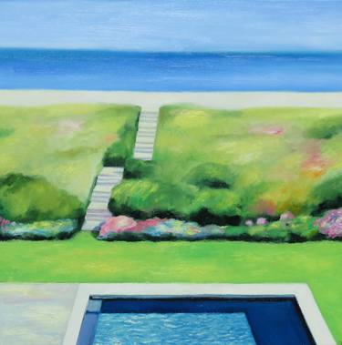 Print of Impressionism Beach Paintings by Ieva Baklane