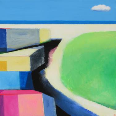 Original Abstract Beach Paintings by Ieva Baklane
