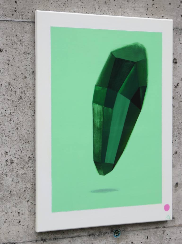 Original Cubism Abstract Painting by Ieva Baklane