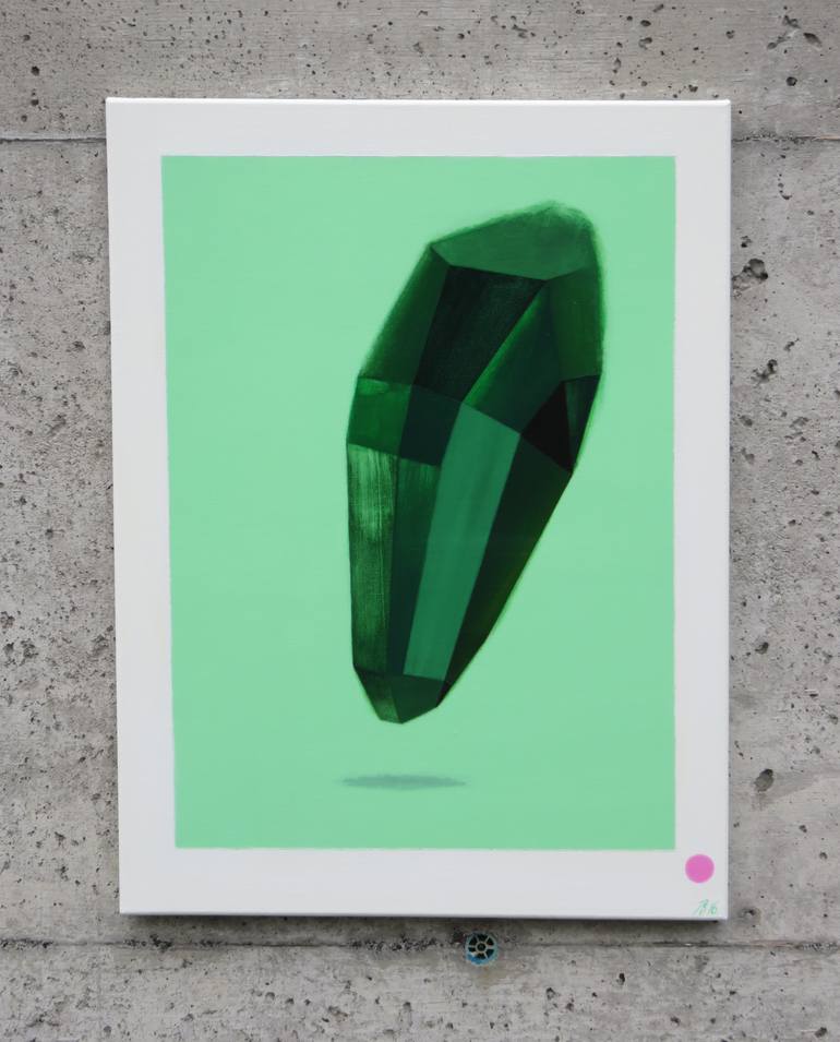 Original Cubism Abstract Painting by Ieva Baklane