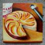 "Peach cake and ice cream" 18" X 18" oil/canvas 2017.
This painting was inspired by cakes my grandmother Elma used to bake in my childhood.