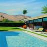 "Palm Springs Monday" 30" X 40" oil/canvas 2018.
Sold.Private collection,Riga,Latvia.
This painting was inspired by eternal sunshine and beautiful midcentury modern architecture of Palm Springs,California.