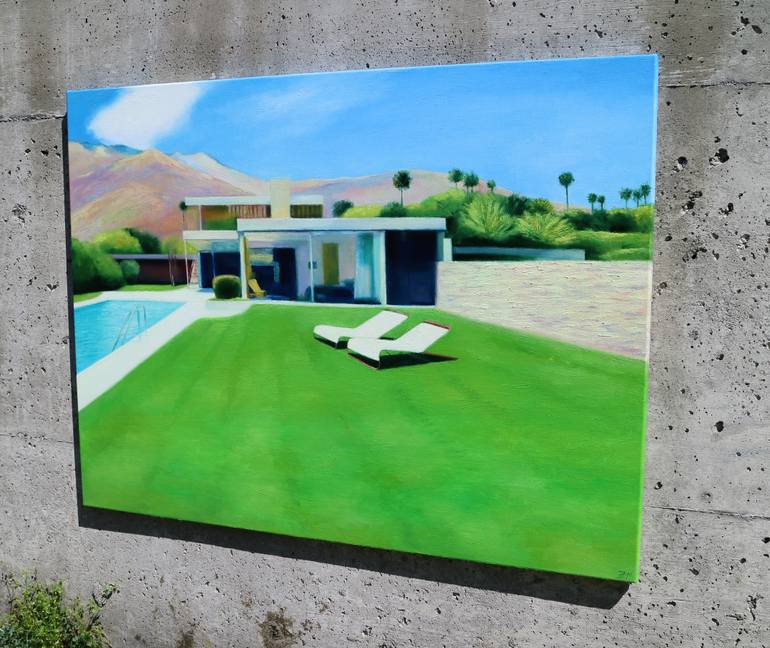 Original Realism Architecture Painting by Ieva Baklane