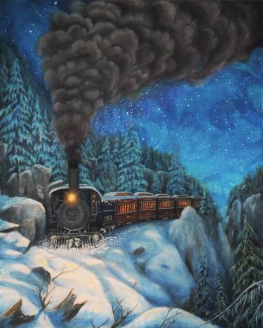 Print of Fine Art Train Paintings by Matthew Konar