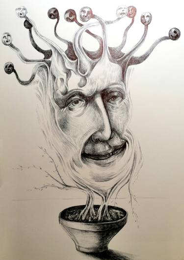 Print of Expressionism Fantasy Drawings by Flo Preda