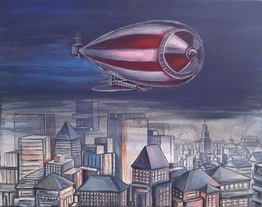 Print of Conceptual Aeroplane Paintings by Flo Preda