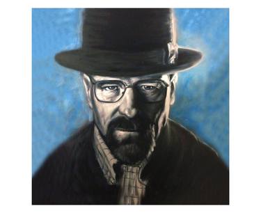 Breaking Bad Heisenberg Walter White Artwork Oil Painting Stretched Canvas Print thumb
