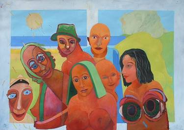 Original Surrealism People Paintings by Richard Heley
