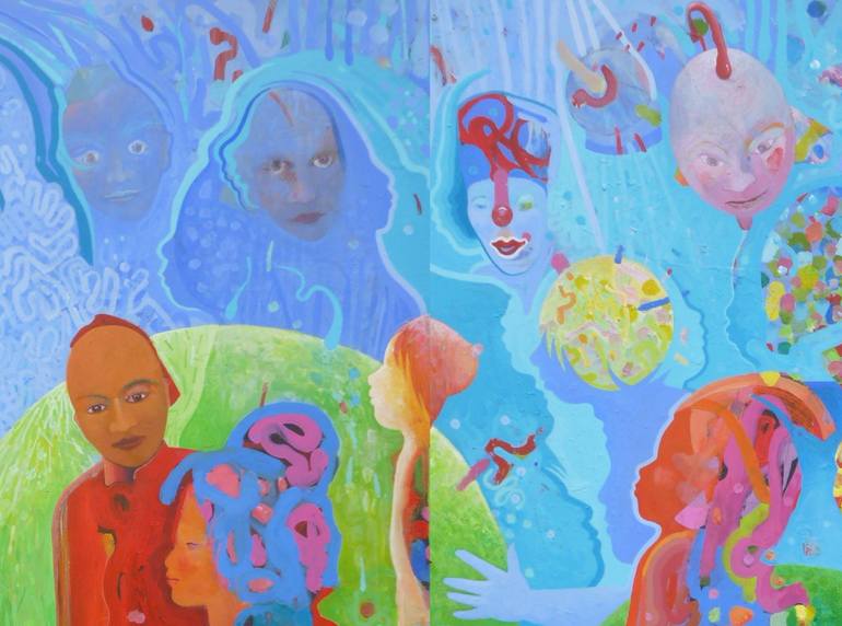 Original Expressionism Fantasy Painting by Richard Heley