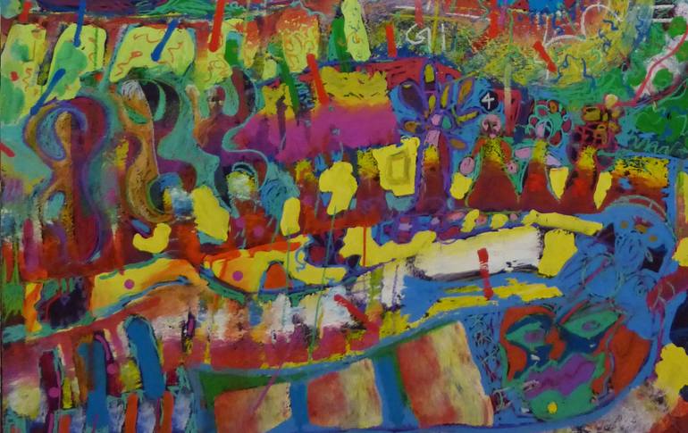 Original Abstract Expressionism Abstract Painting by Richard Heley