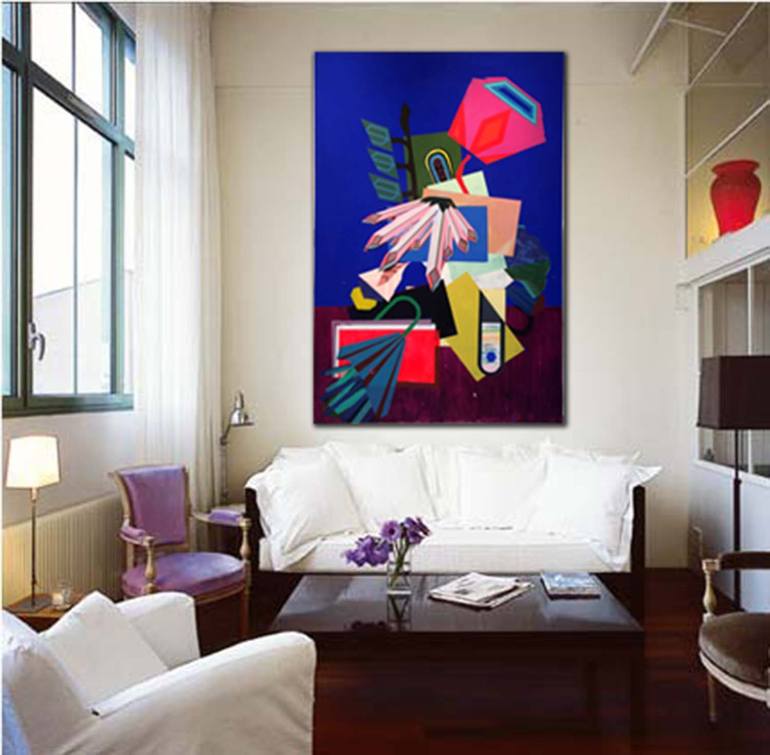Original Cubism Abstract Painting by Alicia LaChance