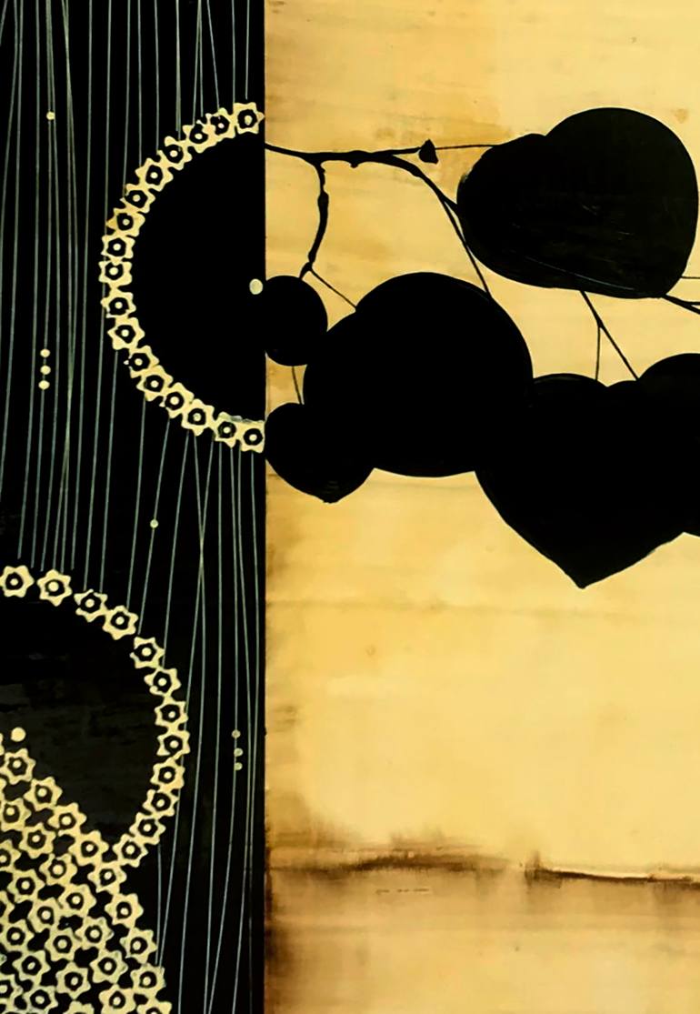 Original Abstract Botanic Painting by Alicia Lachance