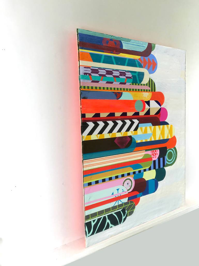 Original Art Deco Abstract Painting by Alicia Lachance