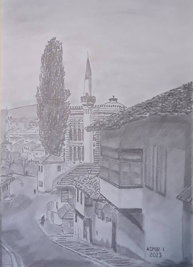 Sarajevo, pogled sa Alifakovca - Print