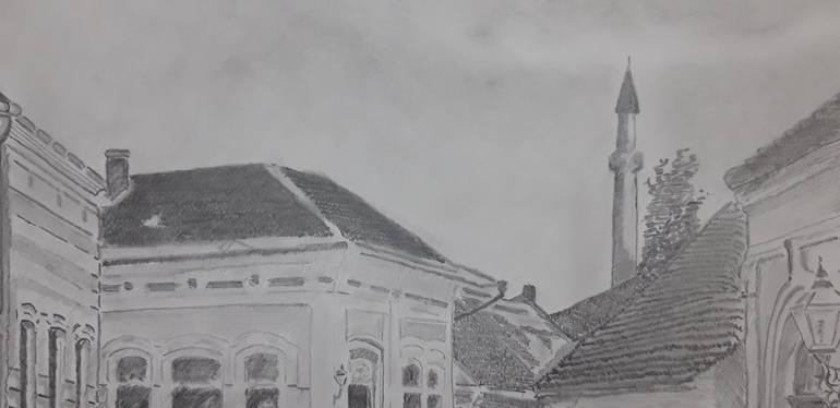 Original Black & White Cities Drawing by Admir Imamovic