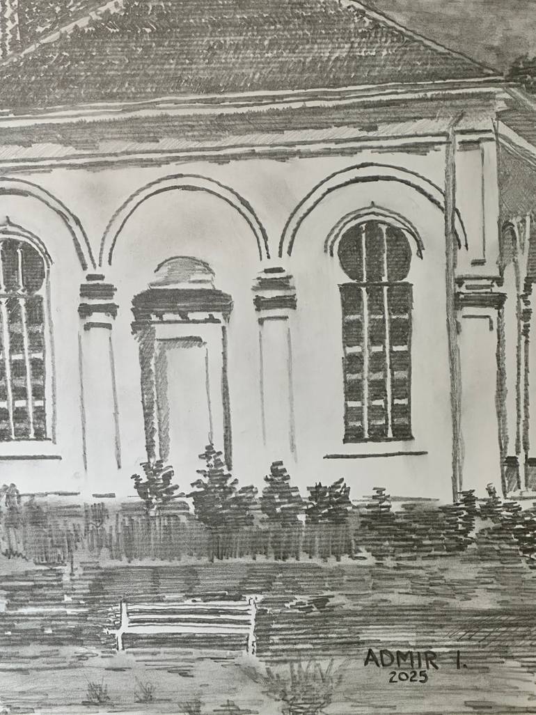 Original Black & White Cities Drawing by Admir Imamovic