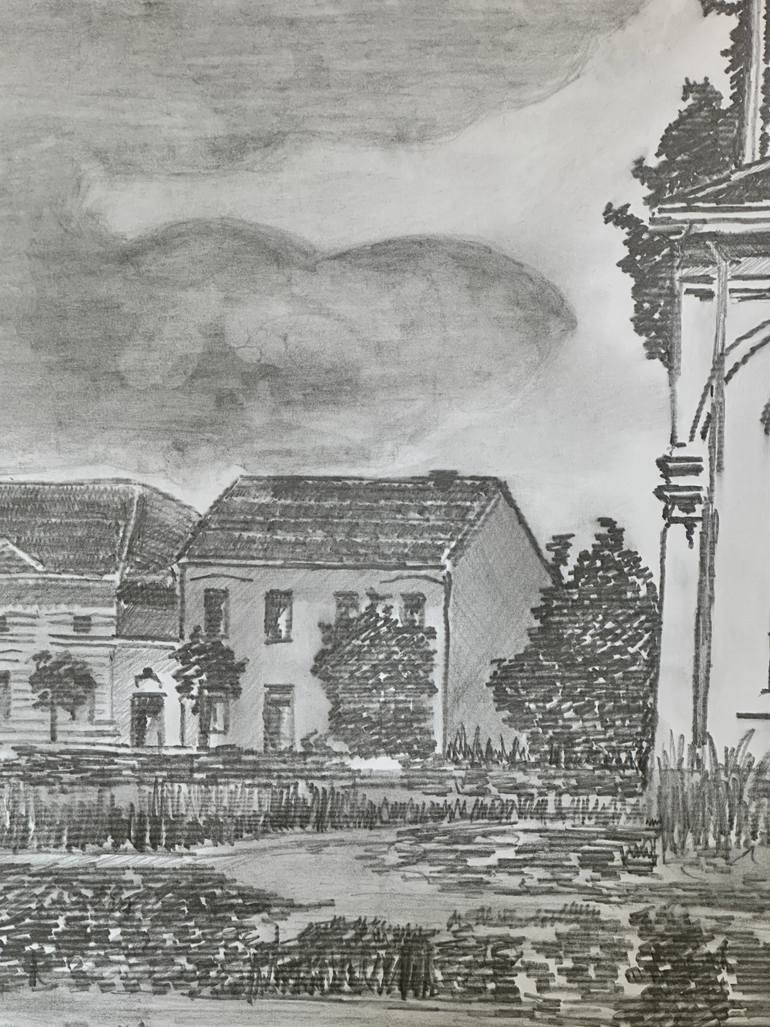 Original Black & White Cities Drawing by Admir Imamovic
