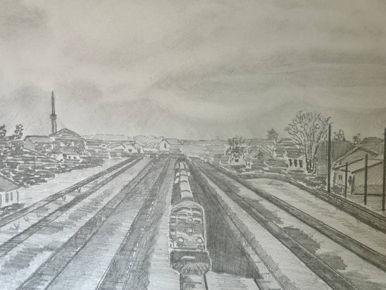 Original Black & White Cities Drawing by Admir Imamovic